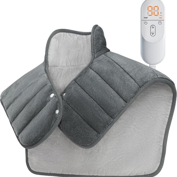 Heating Pad for Neck and Shoulders and Back, 24"x23" XL Large Electric Heated Wr - Picture 1 of 9
